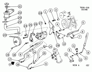 STEERING PUMP MOUNTING & LINES (EXC JB8 HYD BRK)(LT9/350M)