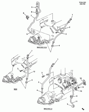 TRANSMISSION FILLER TUBE & TRANS VACUUM PIPE (W/MD8,M40)