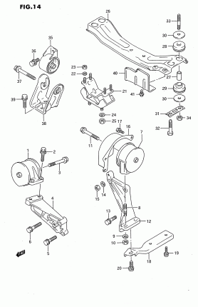 ENGINE MOUNTING (4WD)
