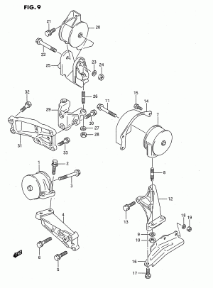 ENGINE MOUNTING (TYPE 2:2WD:MT:OHC)