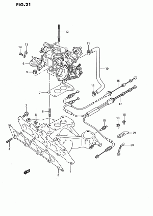 INTAKE MANIFOLD AND CARBURETOR (OHC:CARBURETOR)