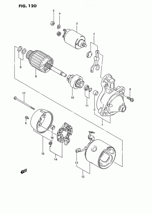 STARTING MOTOR (OHC:E12:MITSUBISHI)
