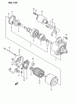STARTING MOTOR (DOHC:E15, E16, E17:SEE NOTE 1)