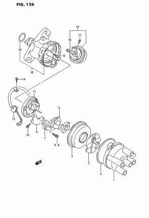 DISTRIBUTOR (OHC:W/CARBURETOR:TYPE 1)