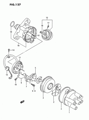 DISTRIBUTOR (OHC:W/CARBURETOR:TYPE 2:SEE NOTE)