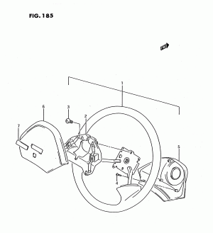 STEERING WHEEL (TYPE 1:GLX, GL:E14;1992-1~)