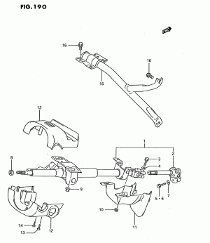 STEERING COLUMN (TYPE 1:GLX:W/TILT)