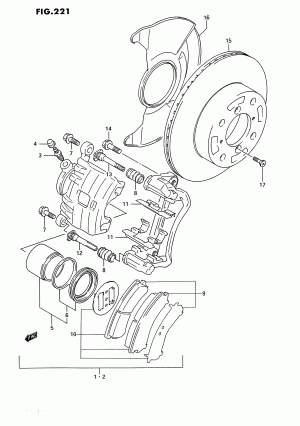 FRONT BRAKE CALIPER (GTI)