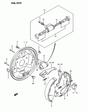 REAR BRAKE DRUM (2DR, 2WD:3DR, 5DR:GL, GS, GLX)