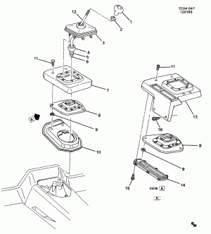 SHIFT CONTROLS/MANUAL TRANSMISSION 4 SPEED (M20)