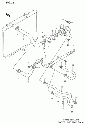WATER HOSE (SY413, SY416)