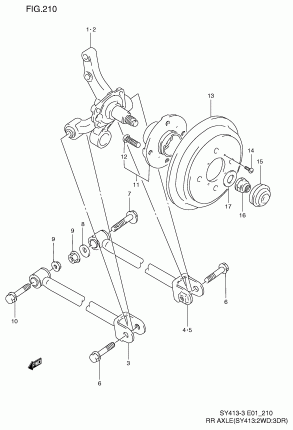 REAR AXLE (SY413, SY416:2WD:3DR, 4DR)