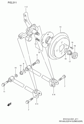 REAR AXLE (SY413, SY416:2WD:5DR)
