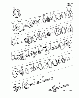 AUTOMATIC TRANSMISSION (MV9) THM200C INTERNAL POWER TRAIN PARTS