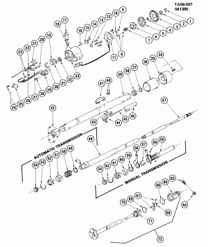 STEERING COLUMN/NON-TILT COLUMN SHIFT