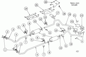 EXHAUST SYSTEM-V8 (LT9/350M)(W/FED EMISSIONS)