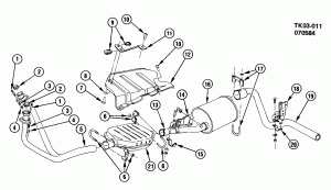 EXHAUST SYSTEM-V6 (LB1/4.3N)