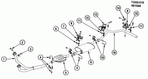 EXHAUST SYSTEM-V6 (LB1/4.3N)