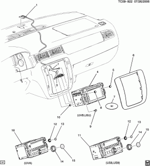 RADIO MOUNTING (UPLEVEL TRIM SLT)