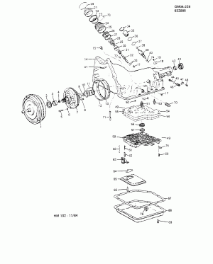 AUTOMATIC TRANSMISSION (MV9) THM200C CASE & ASSOCIATED PARTS