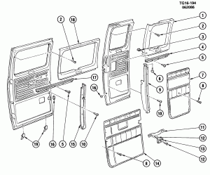 DOOR TRIM/SIDE REAR SWING OUT (E24)