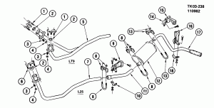 EXHAUST SYSTEM (L25/292T,LT9/350M)(SINGLE)(W/H4D EMISSIONS)