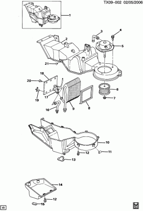 A/C MODULE ASM/REAR AUX (RR A/C C69, EXC RR HEATER C36)