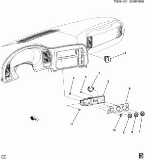 A/C & HEATER CONTROL ASM (C49)