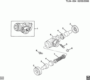 WHEEL CYLINDER/DRUM BRAKE (10 X 2.25" BRAKE)(JB5,JD5, EXC POLICE PKG Z56)