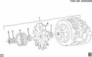 GENERATOR ASM (L49/6.5P,L57/6.5Y, EXC C69)
