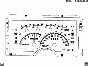 CLUSTER ASM/INSTRUMENT PANEL ELECTROMECHANICAL (ENGINE TACHOMETER U16)