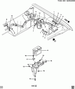 AUXILIARY BATTERY & WIRING (W/CAMPER AUX BATTERY TP2)