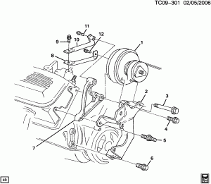 A/C COMPRESSOR MOUNTING (L19/7.4N)