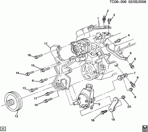STEERING PUMP MOUNTING (L19/7.4N)