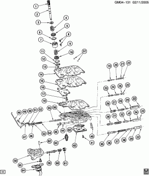 AUTOMATIC TRANSMISSION (M31) THM250C CONTROL VALVE