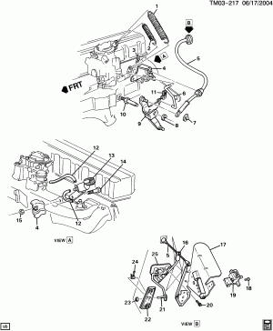 ACCELERATOR CONTROL ENGINE COMPT (L25/292T)