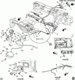 A/C CONTROL SYSTEM VACUUM & ELECTRICAL