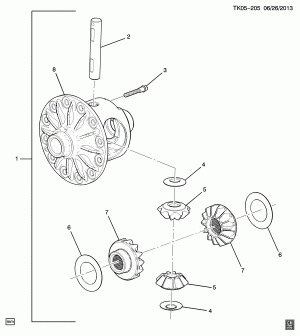 AXLE ASM/REAR 11.50 RING GEAR PART 2 DIFFERENTIAL (Y13, EXC LIMITED SLIP G80)