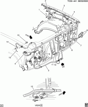 WIRING HARNESS FRONT LAMPS W/CONNECTORS(EXC (V22))