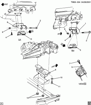 ENGINE & TRANSMISSION MOUNTING-V6
