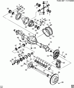AXLE ASM/REAR 10.50 RING GEAR PART 1 (MYD)