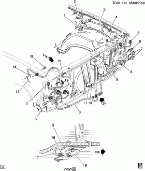 WIRING HARNESS FRONT/FRONT LAMPS W/CONNECTORS(V22)