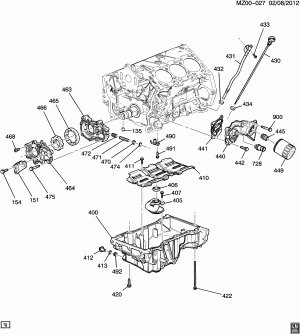 ENGINE ASM-3.0L V6 PART 5 OIL PUMP,OIL PAN & RELATED PARTS (LFW/3.0-5)