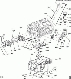ENGINE ASM-3.6L V6 PART 4 OIL PUMP,OIL PAN & RELATED PARTS (LLT/3.6V)