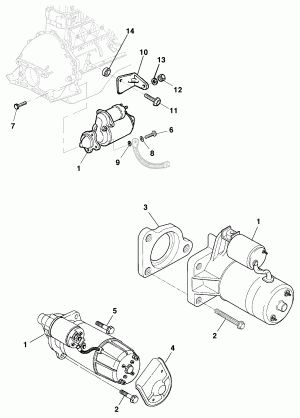 Starter and mounting