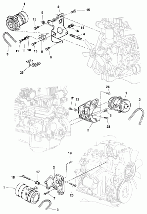 Air compressor mounting