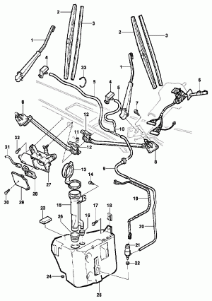 Windshield wiper and washer