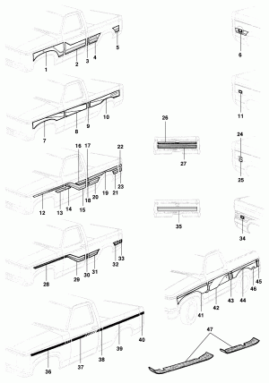 Faixas adesivas - Cabine simples