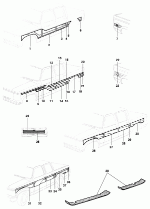 Faixas adesivas - Cabine dupla