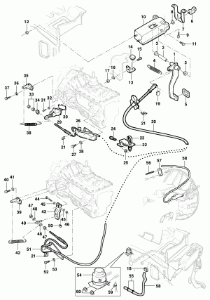 Pedal e controle da embreagem - modelos 12/14/16